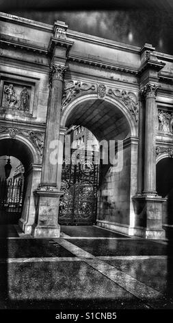 Marble Arch, costruito nel 1827, progettato da John Nash, Londra Foto Stock