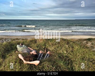 Nuova Zelanda estate in spiaggia Foto Stock