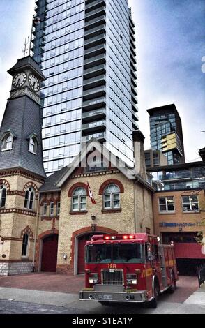 Toronto la stazione dei vigili del fuoco. Foto Stock