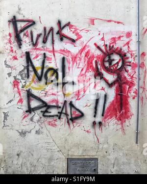 Punk non morti, grafitti Foto Stock