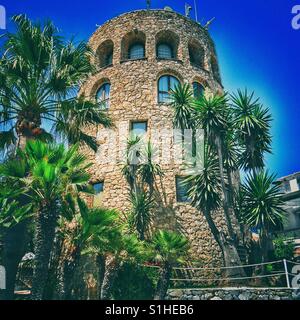 Torre in Puerto Banus a Marbella, Spagna Foto Stock