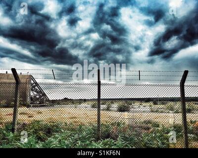 In disuso aerodromo militare, RAF Woodbridge, Suffolk, Inghilterra. Foto Stock