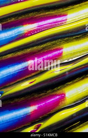 Abstract acrilico vernice fresca close up Foto Stock