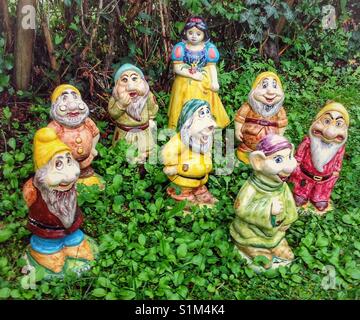 Biancaneve e i Sette Nani figurine. Foto Stock