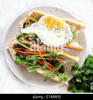 In casa sandwich vietnamita Foto Stock