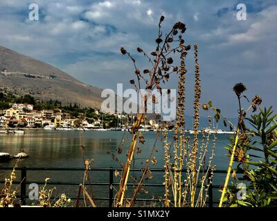 Vista di Agia Efimia sull'isola di Cefalonia in Grecia Foto Stock