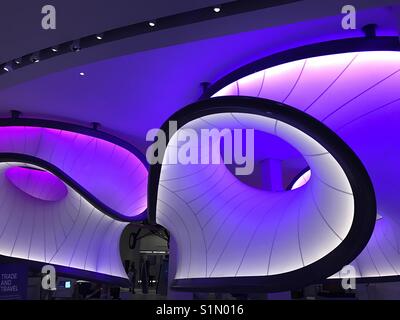 Interno della matematica Winton Gallery, il Museo della Scienza di Londra Progettato da Zaha Hadid Architects Foto Stock