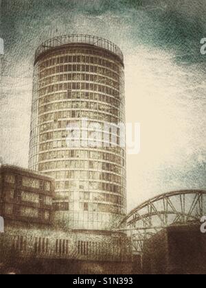 La Rotunda landmark building Birmingham, Regno Unito Foto Stock