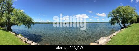 Vista dal lato est del lago canandaigua nella regione dei laghi Finger di new york Foto Stock