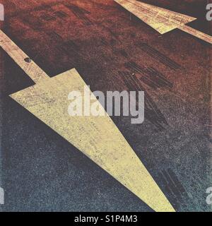 Frecce di direzione Foto Stock