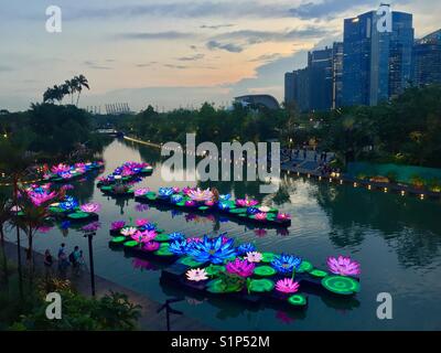 Festa delle lanterne 2017 presso i giardini dalla baia, Singapore Foto Stock