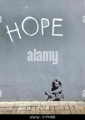 Banksy graffiti Foto Stock