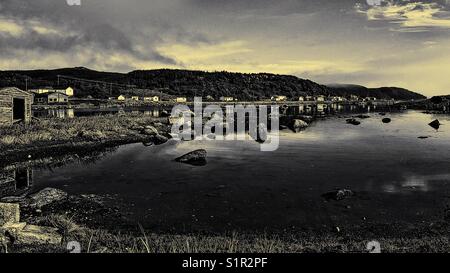 Costa a St Lunaire-Griquet, Great Northern Peninsula, Terranova, Canada Foto Stock