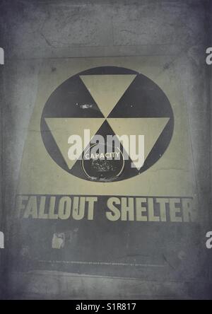 Fallout Shelter segno Foto Stock