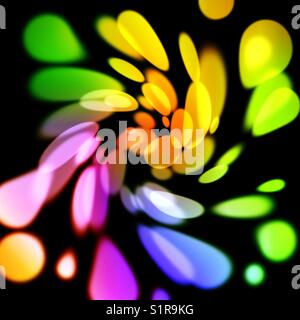 Abstract di colorazione con sfondo bokeh e visual gli effetti di illuminazione Foto Stock