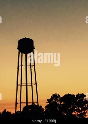 Water Tower tramonto Foto Stock