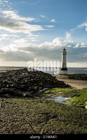 New Brighton faro sul Wirral Foto Stock