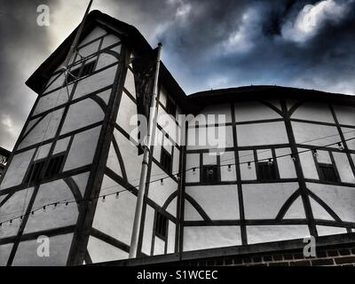 Il Shakespeares Globe a Bankside a Londra in Inghilterra Foto Stock