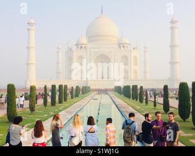 Il Taj Mahal, Agra, India Foto Stock