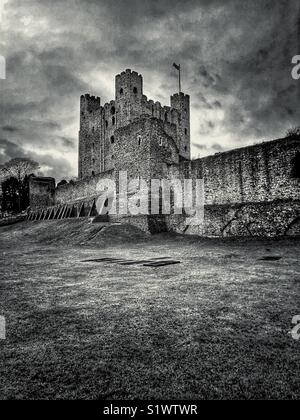 Rochester Castle, Kent, Inghilterra, Regno Unito. Foto Stock