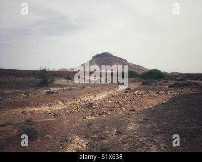 Arido paesaggio di Boa Vista, Capo Verde Foto Stock