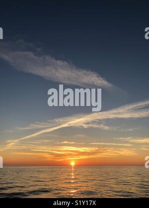 Tramonto in Hernando Beach, Florida Foto Stock