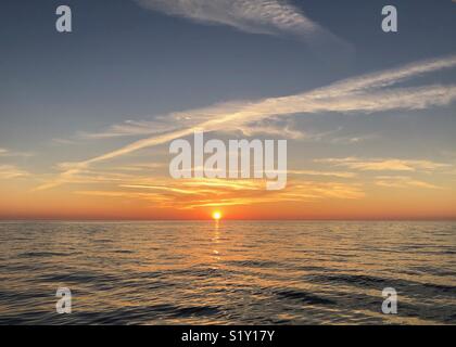 Tramonto in Hernando Beach, Florida Foto Stock