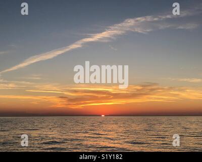 Tramonto in Hernando Beach, Florida Foto Stock