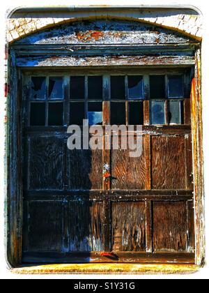 Vecchia porta di legno Foto Stock