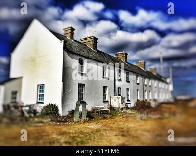 Ex pescatori cottage, strada di ciottoli, Suffolk, Regno Unito. Foto Stock