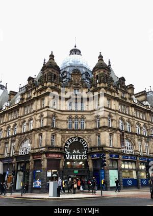 Leeds City mercati, West Yorkshire Foto Stock