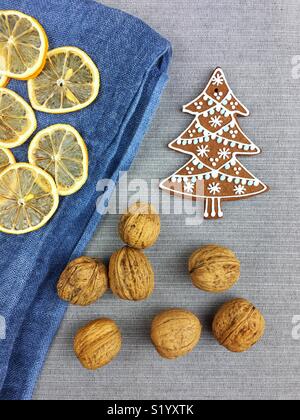 Natale gingerbread cookie decorazione Foto Stock