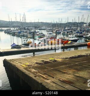 Barche a marina di Torquay, Devon, Regno Unito Foto Stock