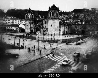 Basilica Cattedrale dell Assunzione della Vergine in Cusco, Perù. Foto Stock