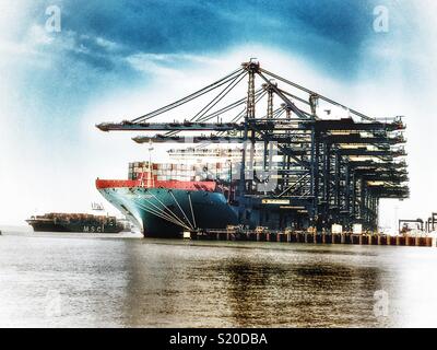 Porto di Felixstowe Suffolk REGNO UNITO Foto Stock