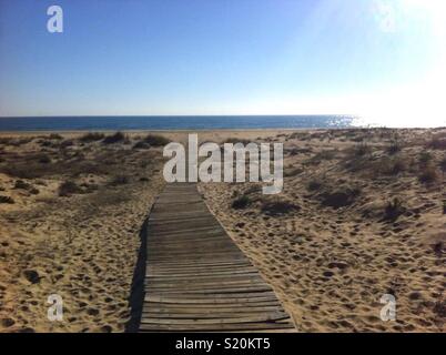 Camino al mar Foto Stock