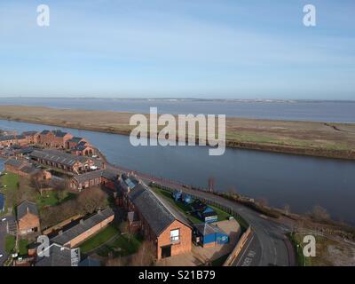 Ellesmere Port, Manchester Ship canal Foto Stock