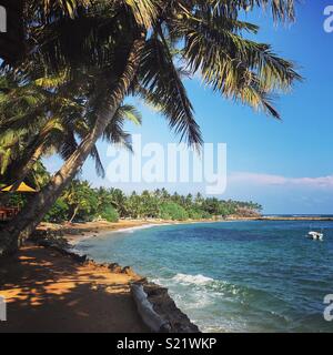 Una spiaggia segreta, Mirissa, Sri Lanka Foto Stock