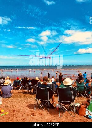 Le frecce rosse display a Torbay Airshow 2018 Foto Stock