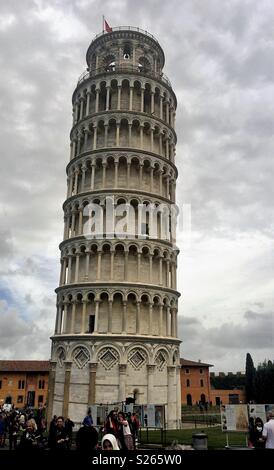 Torre pendente di Pisa Foto Stock