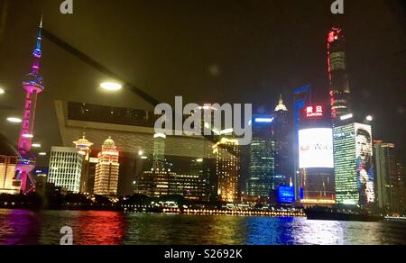 Shanghai di notte Foto Stock