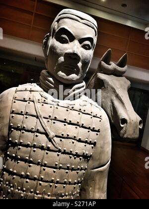 Guerrieri di Terracotta e il suo cavallo Foto Stock