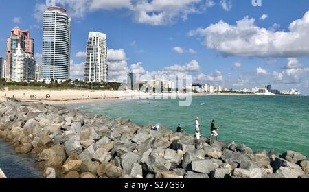 South Beach di Miami Foto Stock