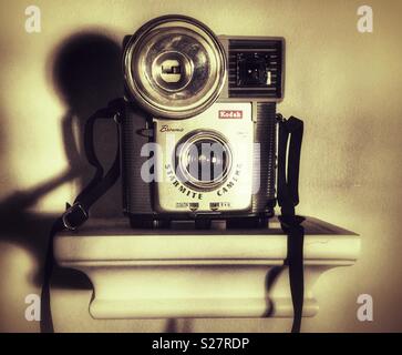 Vintage Starmite Kodak fotocamera sul ripiano Foto Stock