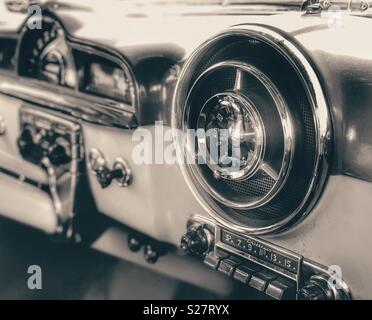Classic car cruscotto Foto Stock