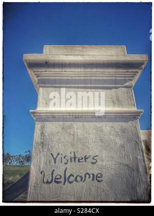 Ingresso alla chiesa Street Orti & Park collettivo, Tulbagh, Provincia del Capo Occidentale, Sud Africa. Foto Stock