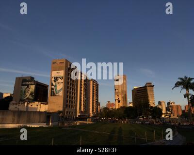 Plaza Venezuela Area, los Caobos quartiere. Caracas Venezuela Foto Stock