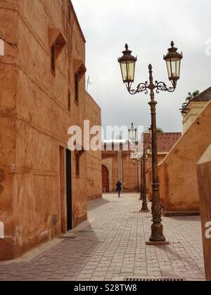 Nelle strade laterali di Marrakech Foto Stock