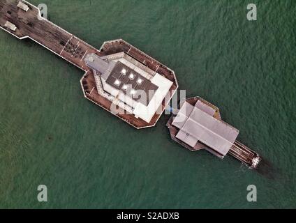 Cromer Pier dal tettuccio Foto Stock