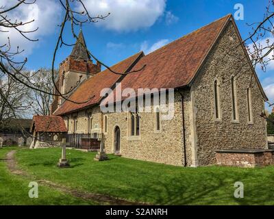 Chiesa di tutti i santi, Alta Laver, Hastingwood, Harlow, Essex, Regno Unito Foto Stock